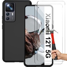 Coque Silicone pour Xiaomi 12T Pro 12X 12 Lite Anti-Rayures + 2 Verres Trempés