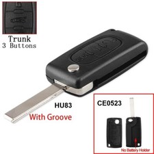 Coque Clé 3 Boutons HU83 CE0523  Peugeot 407 307 308 607