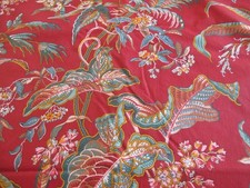 TISSU ANCIEN EN COTON  A FLEURS POUR CREATION