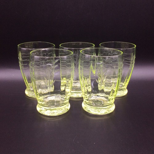 Série cinq gobelets verres - série,