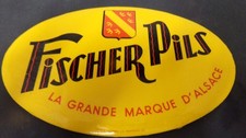 Ancien petit  glacoide bière brasserie FISCHER PILS Alsace Gerrer 1953