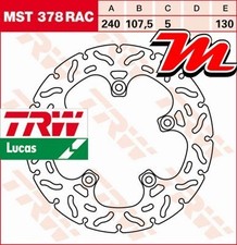 Disque de frein Arrière TRW Lucas MST378RAC KTM LC4 690 SM Prestige KTM LC-4 07