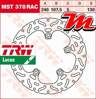 Disque frein arrière trw - disque, de