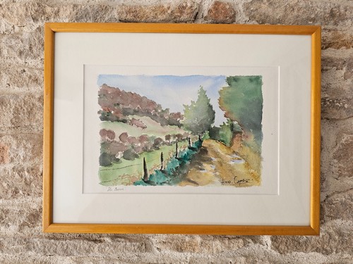Tableau aquarelle paysage - tableau,