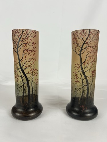 Paire vases décor - paire,