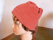 BONNET TOUR DE COU UNISEXE MARQUE DECATHLON POLAIRE TEINTE CORAIL T.U BON ETAT
