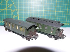 Lot de deux wagons voyageurs