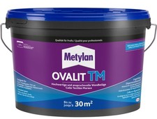 Colle renforcée pâte textiles muraux toiles de verre 5kg OVALIT TM METYLAN