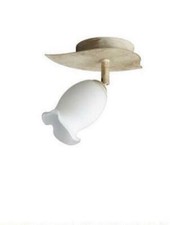 Massive Applique Tulipia 55260/29/10 Acier Beige Et Verre Blanc Fleur Tulipe