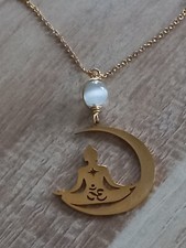 Collier Bouddha et œil de chat