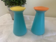 Duo Salière Et Poivrière Tupperware Vintage Pique Nique Camping 