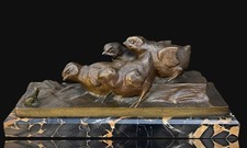 BRONZE ART DECO SUR MARBRE