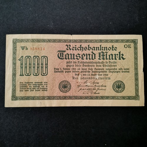 Billet circulé 1000 mark - circulé,