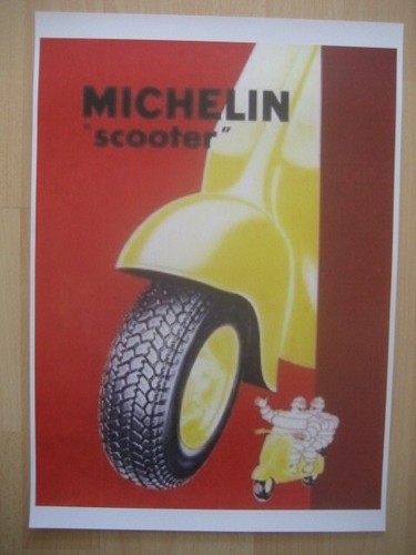 Affiche publicitaire pneus - affiche,