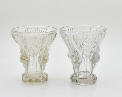 Paire petits vases verre