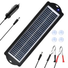 Chargeur Solaire 3W 12V pour Batterie de Voiture, Kit de Charge d'appoint pour