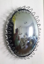 Oeil de sorcière ovale zinc et perles 1903