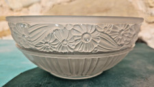 ART DECO LORRAIN NANCY FRANCE COUPE GLOBE LAMPE VERRE MOULE PRESSE  MARGUERITES