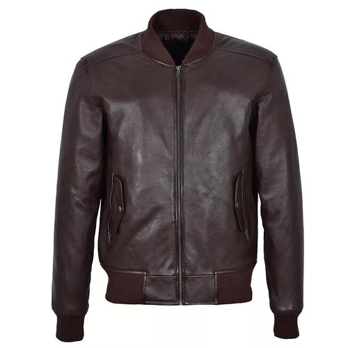 Blouson bomber homme - en, cuir