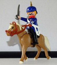 PLAYMOBIL CUSTOM PERSONNAGE SPECIALCHEVALIER SOLDAT PRUSSIEN A CHEVAL ALLEMAND