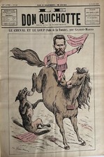 LE DON QUICHOTTE 1883 N° 458 LE CHEVAL ET LE LOUP  FABLE  PAR GILBERT MARTIN
