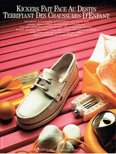 Publicité Advertising 028  1985   Kickers   chaussures enfant Kaptain