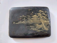 ETUI A CIGARETTES ANCIEN JAPON JAPONAIS JAPONISANT PORTE CIGARETTES VERS 1920 