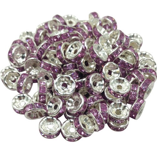 Perles rondelle strass - 20,