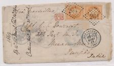 LETTRE FRANCE N°31 PAIRE AVRANCHES MANCHE PENJAB INE COVER INDIA