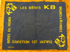 Ancien tapis de jeux de cartes publicitaire Bière KB  café bar estaminet ...
