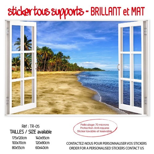 Sticker trompe oeil fenetre - trompe, l'oeil