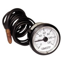 Thermomètre rond Ø 58mm, capillaire 900mm, 0/120°C