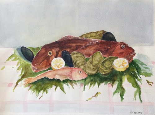 Grande aquarelle poisson