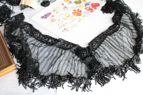 Foulard perles jais - en, de