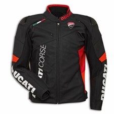 Ducati Corse C6 Veste En Cuir Noire Perforée