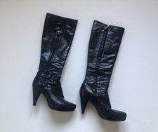 Bottes en cuir noir R & RENZI