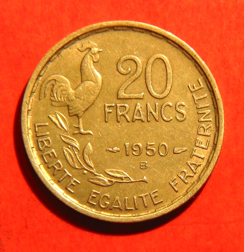 Francs guiraud 1950 b - 20, 1950.b