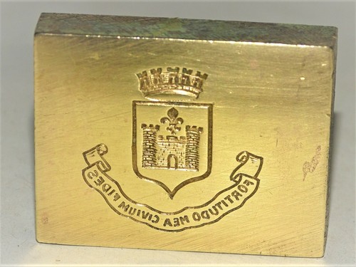 Matrice tampon bronze ancien - -matrice,