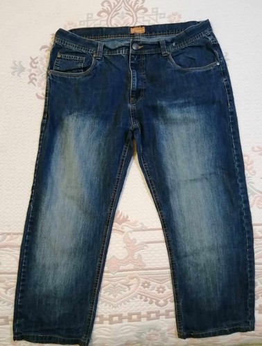 Jean bleu raccourci tout - , coton