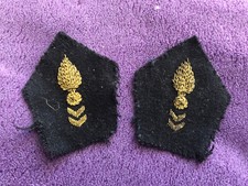 Gendarmerie : Paire de pattes de col de vareuse 1939