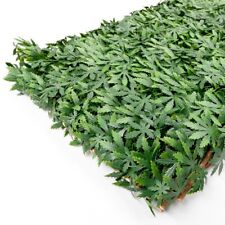 Haie Artificielle Feuilles 3D Clôture Pare-Vent Divider Treillis Bois Extensible