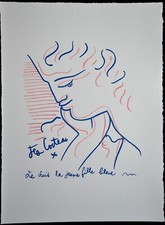 Lithographie de JEAN COCTEAU "