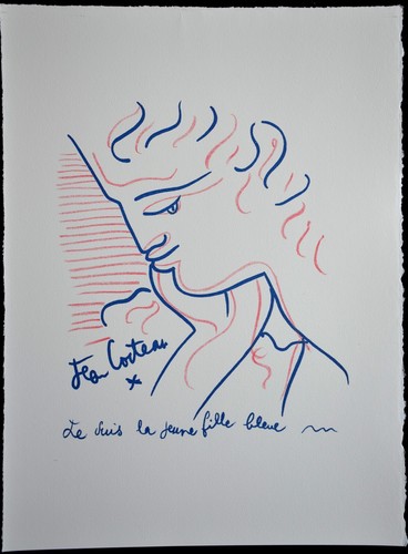 Lithographie jean cocteau - lithographie, "