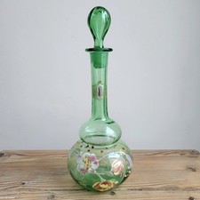 Carafe en Verre Vert Émaillé
