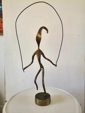 Yves Lohé sculpture en bronze saut à la corde
