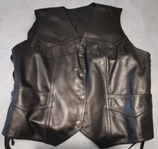 gilet femme à franges cuir