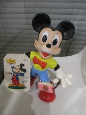 WALT DISNEY Productions  Personnage de "MICKEY "Pouet +CPA +Porte-Clés .Vintage.