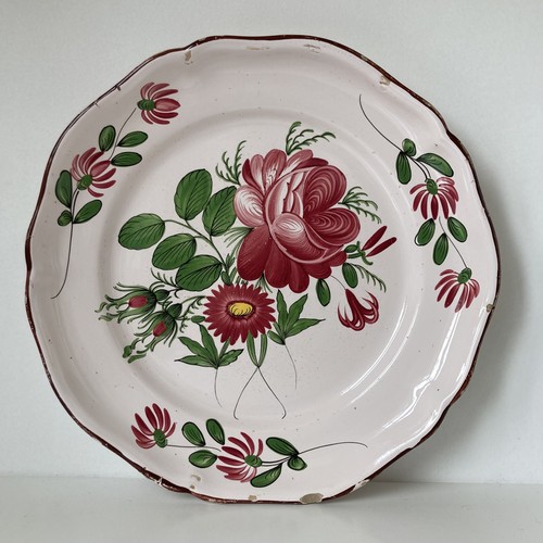 Plat chantourné faïence - plat,