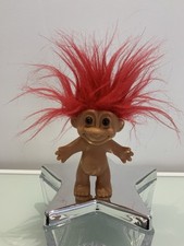 Russ Poupée Troll Aux Cheveux Rouge Vintage 17cm