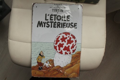 Plaque publicitaire tintin - plaque,